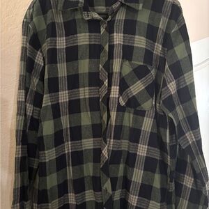 Classic Green Plaid Button Down Shirt